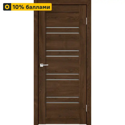 Дверь межкомнатная остекленная без замка и петель в комплекте Лайн 1 60x200 см HardFlex цвет дуб тернер венге