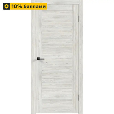 Дверь межкомнатная глухая с замком и петлями в комплекте Тиволи 60x200 см ПВХ цвет рустик серый