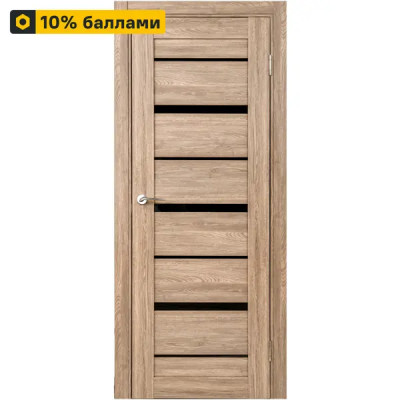 Дверь межкомнатная остекленная замком и петлями в комплекте Тренто 60x200 см ПВХ цвет дуб европейский