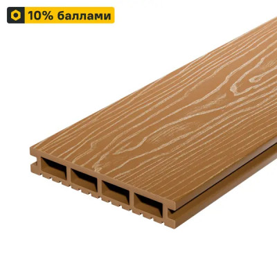Террасная доска ДПК Decking цвет Медовый клен 3000x150x24 мм двусторонняя вельвет/структура дерева 0.45 м²