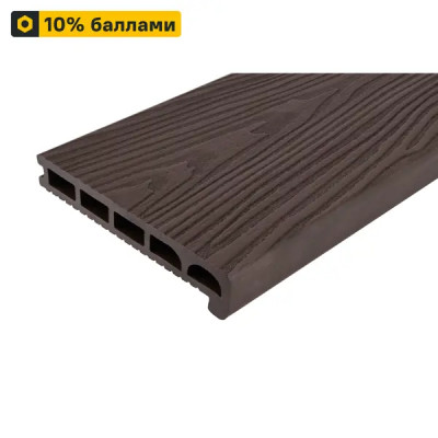 Полуступень прямая 35x170x3000 мм ДПК цвет венге