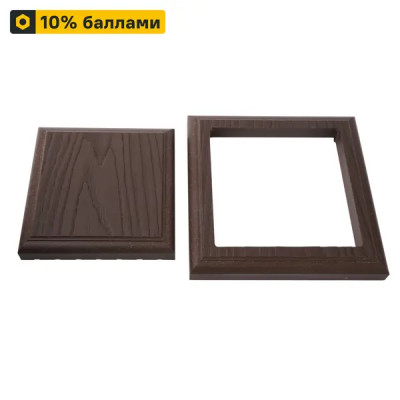 Комплект крышка/юбка для столба T-Decks 125x125 мм ДПК цвет венге
