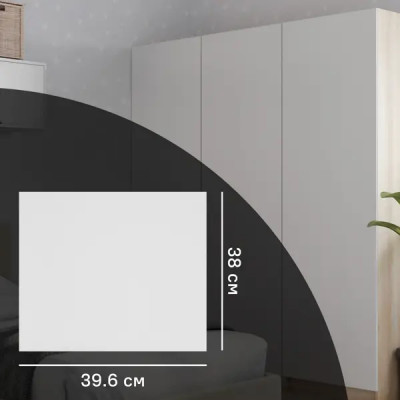 Дверь для шкафа Лион 39.6x38x1.6 см ЛДСП цвет белый