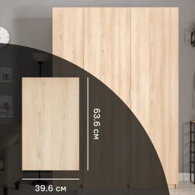 Дверь для шкафа Лион 39.6x63.6x1.6 см ЛДСП цвет дуб комано