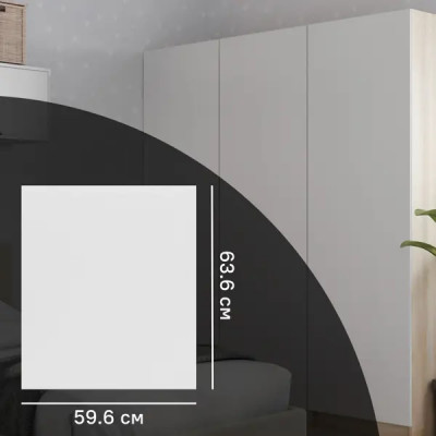 Дверь для шкафа Лион 59.6x63.6x1.6 см ЛДСП цвет белый