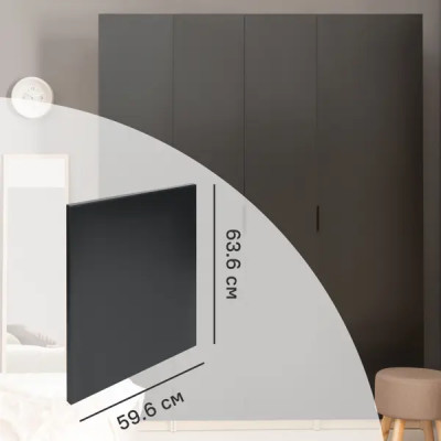 Дверь для шкафа Лион 59.6x63.6x1.6 см ЛДСП цвет графит