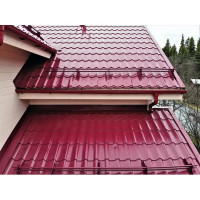 Металлочерепица 0.5 мм 2250x1180 мм RAL 3005 красный