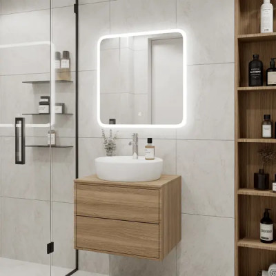 Зеркало для ванной Light LED с подсветкой и сенсором 60x60 см