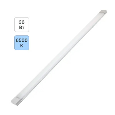 Светильник линейный светодиодный IEK ДБО 4004 1200 мм 36 Вт, холодный белый свет