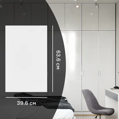 Дверь для шкафа Лион 39.6x63.6x1.6 см ЛДСП цвет белый лак