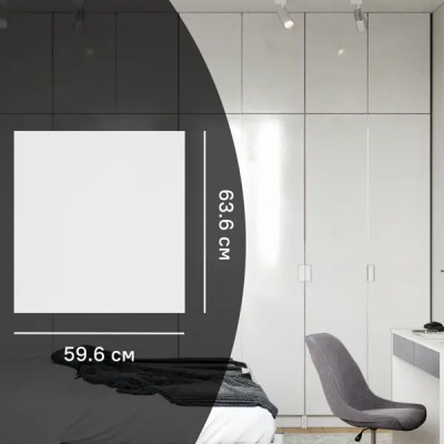 Дверь для шкафа Лион 59.6x63.6x1.6 см ЛДСП цвет белый лак