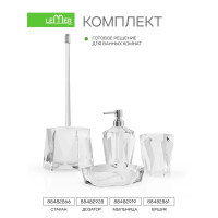 Стакан для зубных щёток Lemer Stellar STR02-TR, акрил, прозрачный