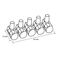 Зажим для кабеля КЗВИ 2x2.5 мм², пластик