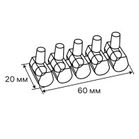 Зажим для кабеля КЗВИ 2x4 мм², пластик