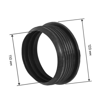 Манжета переходная трехлепестковая ДТРД ø110x123 мм цвет черный