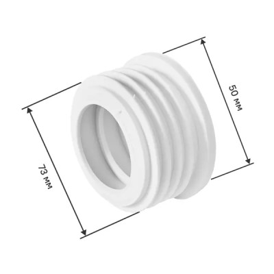 Манжета переходная трехлепестковая ДТРД 50x73 мм цвет белый