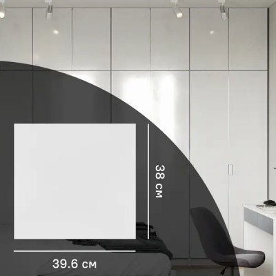 Дверь для шкафа Лион 39.6x38x1.6 см ЛДСП цвет белый лак