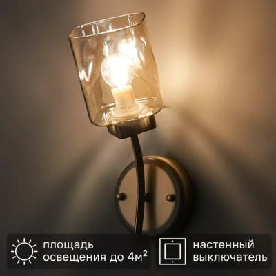 Бра Freya FR5095WL-01G, цвет золотистый/прозрачный