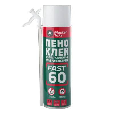 Клей-пена монтажный Masterteks Ультрабыстрый бытовой 290 мл