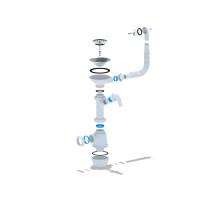 Мойка для кухни врезная с крылом Granfest Vertex GF-V-680L 68x50 см глубина чаши 20 см мрамор цвет серый