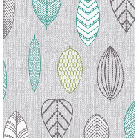 Скатерть Мажор Листья прямоугольная 160x135 см цвет серый