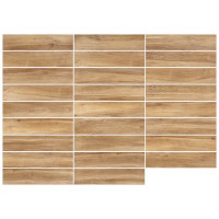 Глазурованный керамогранит Alma Ceramica Hampton GFA2090HMP40R 20x90 см 1.62 м² матовый цвет бежевый