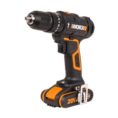 Дрель-шуруповерт аккумуляторная Worx WT375, 20 В Li-ion 2x2 Ач