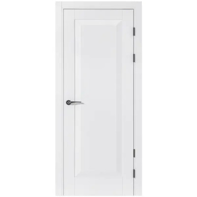 Дверь межкомнатная глухая с замком и петлями в комплекте Альпика 60x230 мм ПЭТ цвет белый