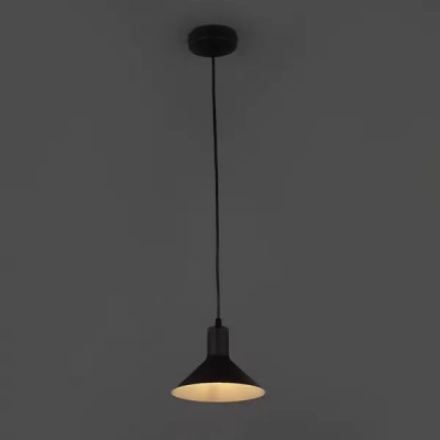 Подвесной светильник Vitaluce Клод блэк 1 лампа 3м² Е27 цвет черный матовый