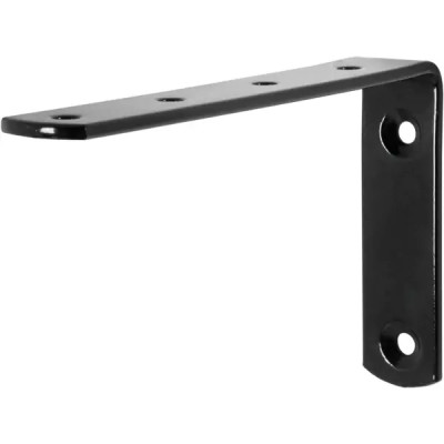 Кронштейн Larvij Angle 7.5x12.5 см сталь нагрузка до 1 кг цвет чёрный