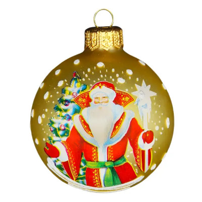 Шар Дед Мороз КУ-65-214208 6.5см цвет разноцветный