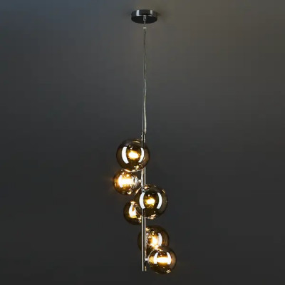 Светильник подвесной Dallas 6 ламп 15 м² цвет серебристый