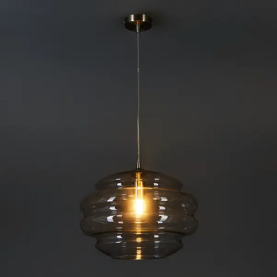Светильник подвесной Ruche 1 лампа 4 м² цвет серебристый/коричневый