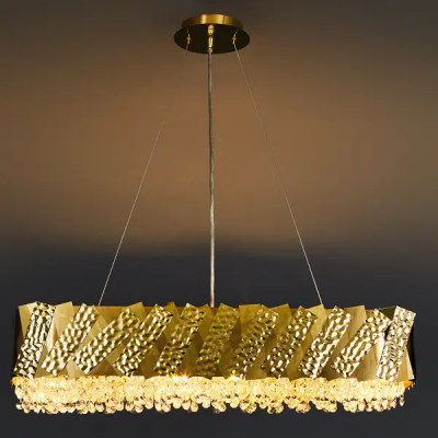 Люстра подвесная Artistico 4 лампы 15 м² цвет золотой