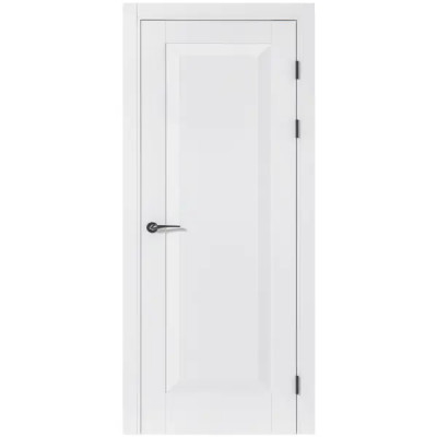Дверь межкомнатная глухая с замком и петлями в комплекте Альпика 80x200 мм ПЭТ цвет белый
