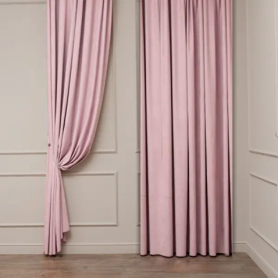 Ткань Tex Republic Felice вельвет 300 см цвет розовый п/м