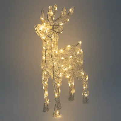 Фигура садовая светодиодная Christmas «Олень» h60 см свет теплый белый
