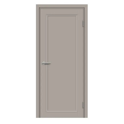 Дверь межкомнатная глухая с замком и петлями в комплекте Лион 80x200 см HardFlex цвет тауп серый
