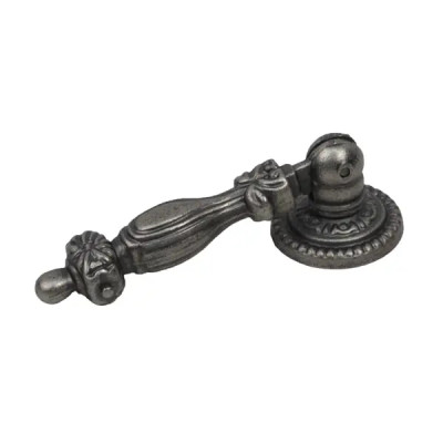Ручка-кнопка мебельная Капля цвет серебро