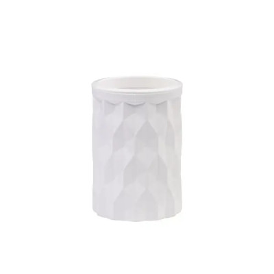 Стакан для зубных щёток Fixsen Diamond White FX-461-3, пластик, цвет белый