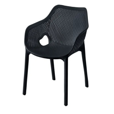 Кресло садовое Heniver 54x50x78 см полипропилен черный