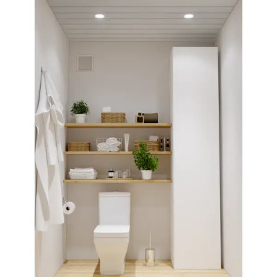 Комплект потолка для туалета 1.35x0.9 м цвет металлик/хром