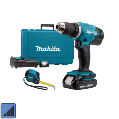 Дрель-шуруповерт аккумуляторная Makita DDF453SYE, 18 В Li-ion 2x1.5 Ач