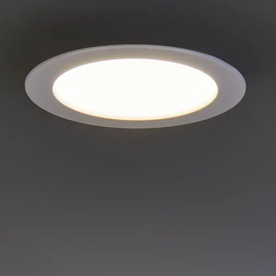 Светильник точечный светодиодный встраиваемый Wolta DLUS под отверстие 110 мм 3 м² цвет света нейтральный белый цвет белый