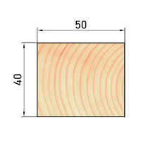 Брусок строганый 40x50x2000 мм хвоя сорт Норма