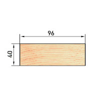 Доска строганая 40x96x3000 мм хвоя сорт Оптима