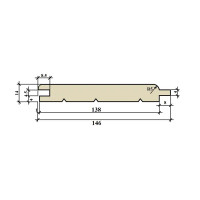 Вагонка хвоя 14x146x3000 мм штиль сорт Оптима 5 шт. 2.19 м²