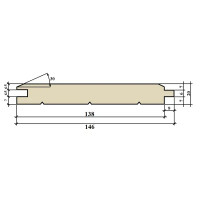 Имитация бруса хвоя 20x146x3000 мм сорт Норма 4 шт. 1.75 м²