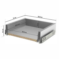 Ящик для навесного каркаса Delinia ID 36.8x9.4x31 см металл цвет серый