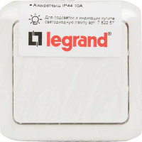 Выключатель накладной Legrand Quteo 1 клавиша цвет белый